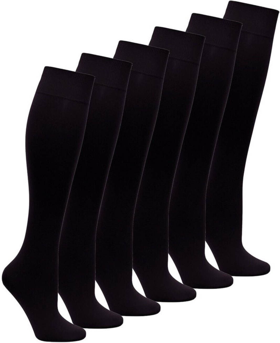 Kit com 6 Meias 3/4 Fio 40 Opaca Loba