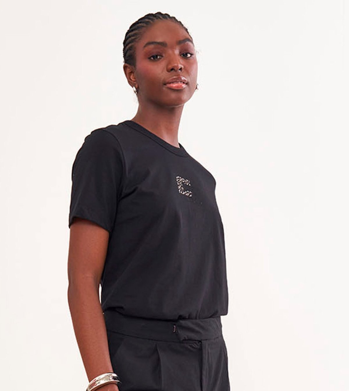 Imagem principal Camiseta Colcci Aplicação Pr26 Feminino preto Colcci preto