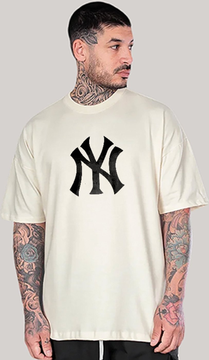 Imagem principal Camiseta Oversized New York Design Urbano Minimalista Off White ousy off-white white ousy off-white white