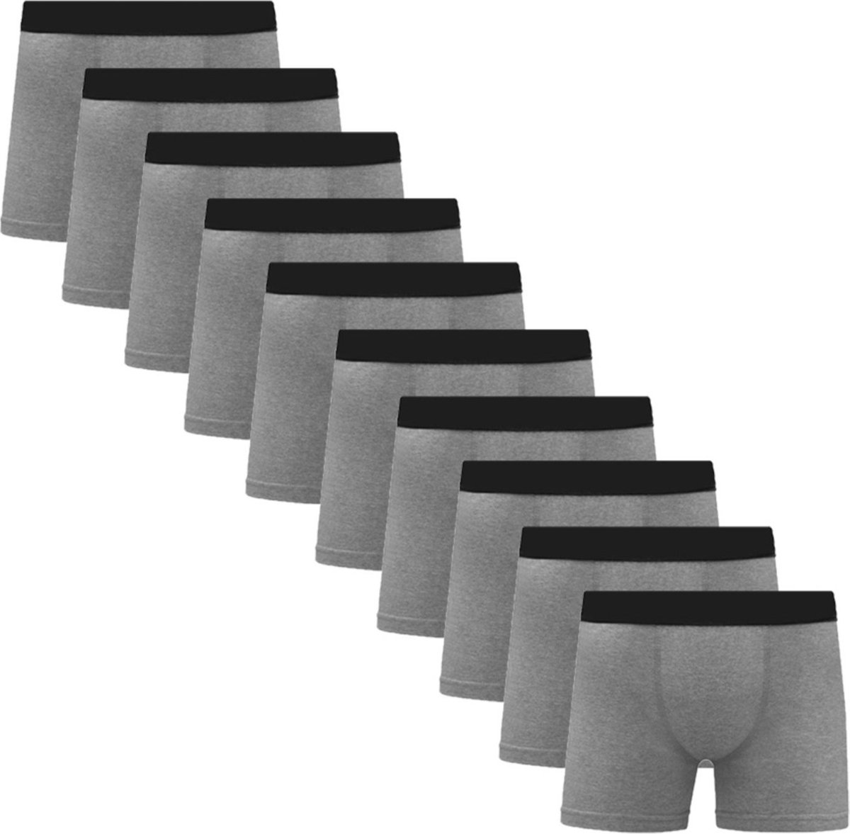 Imagem principal Kit 10 Cuecas Box Algodão Com Poliester C5 QLC SPORT cinza QLC SPORT cinza