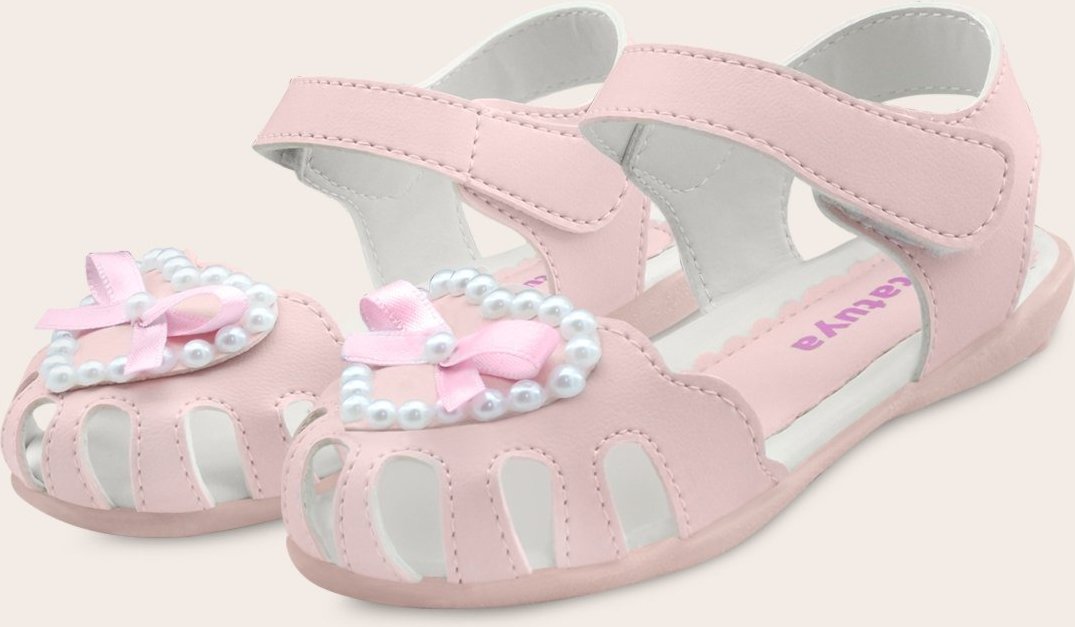 Imagem principal Infantil - Sandália Feminina Menina Coração Pérolas Mzkid rosa Mzkid rosa