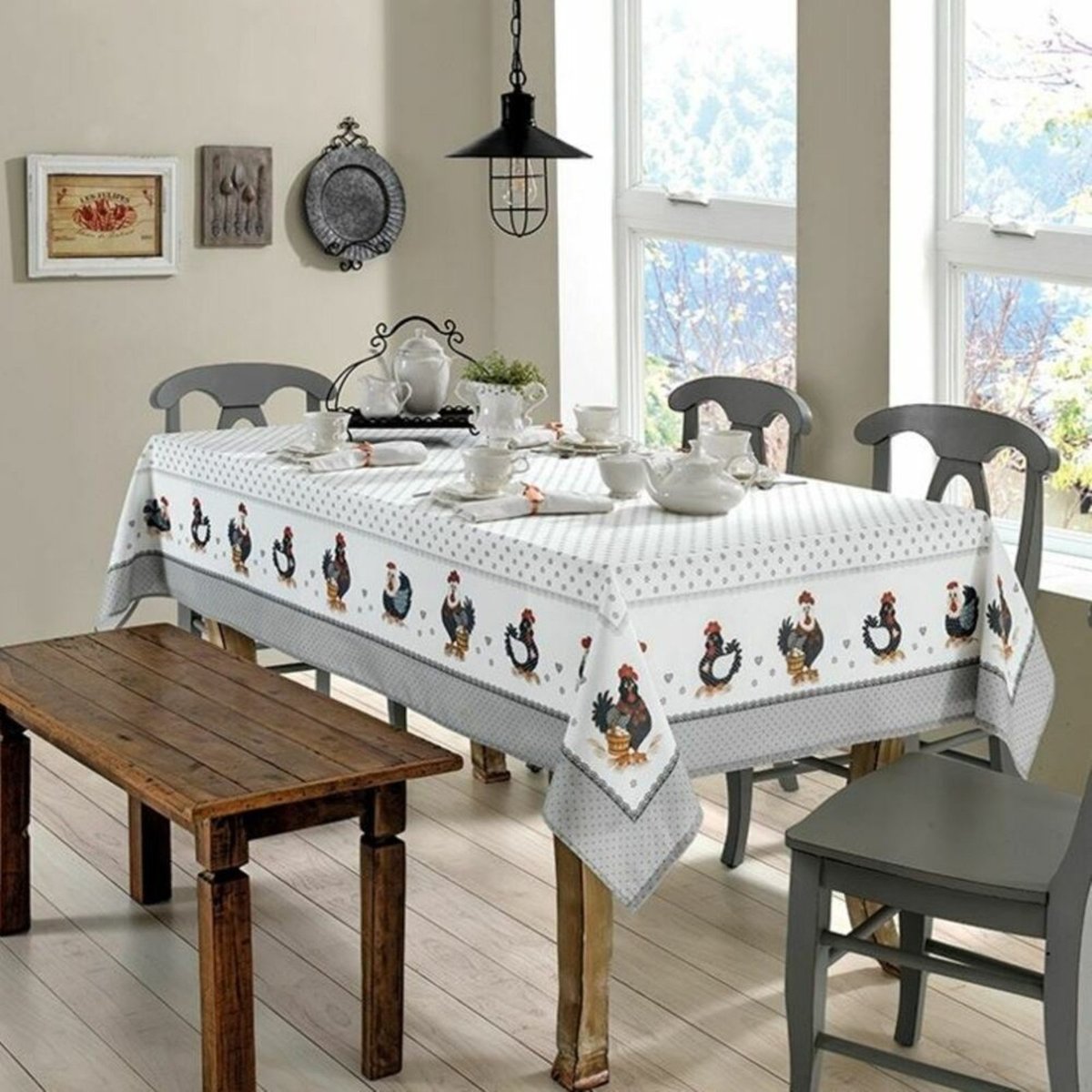 Imagem principal Toalha Mesa 8 Lugares Dohler Impermeavel Lia cinza Dohler cinza