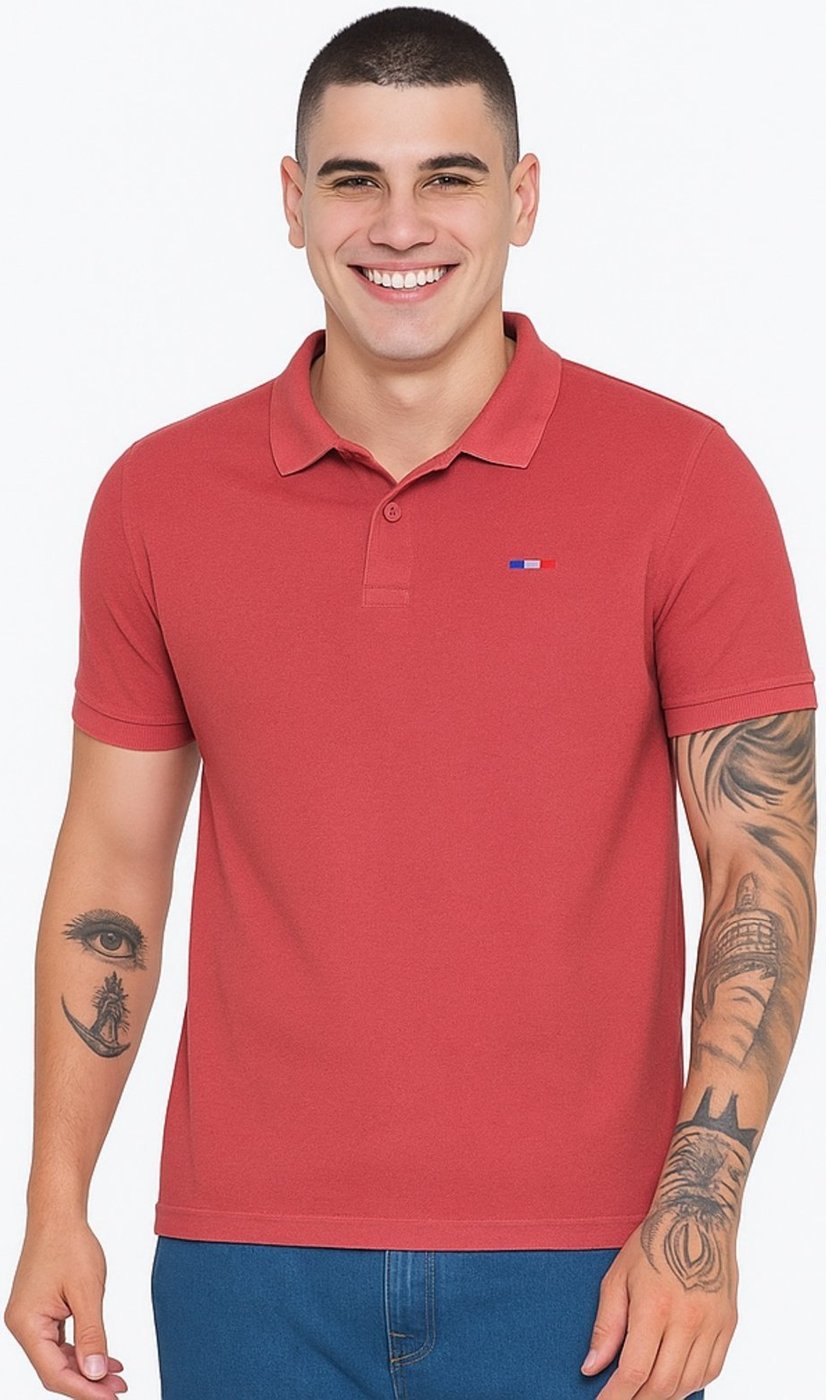 Imagem principal Camisa Polo Vih Triny Masculina Básica Industrie Piquet no Estilo Tommy Bordado França azul Vih Triny azul
