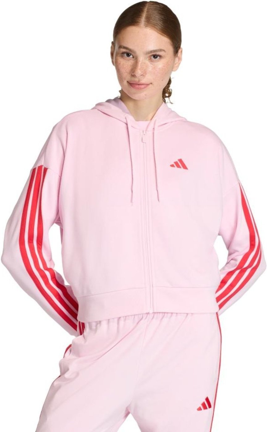Moletinho Capuz Zíper Essentials Três Listras adidas Sportswear