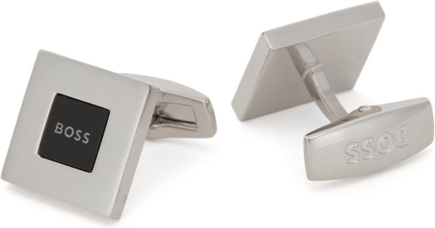 Imagem principal Abotoaduras Quadradas Com Logotipo Onix Boss preto Boss preto