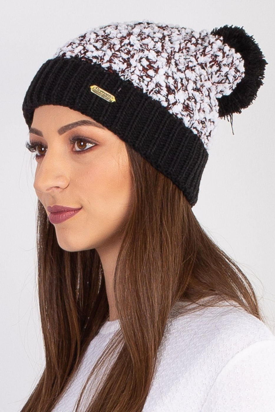 Gorro Enluaze Feminino De Malha Com Pompom 60020