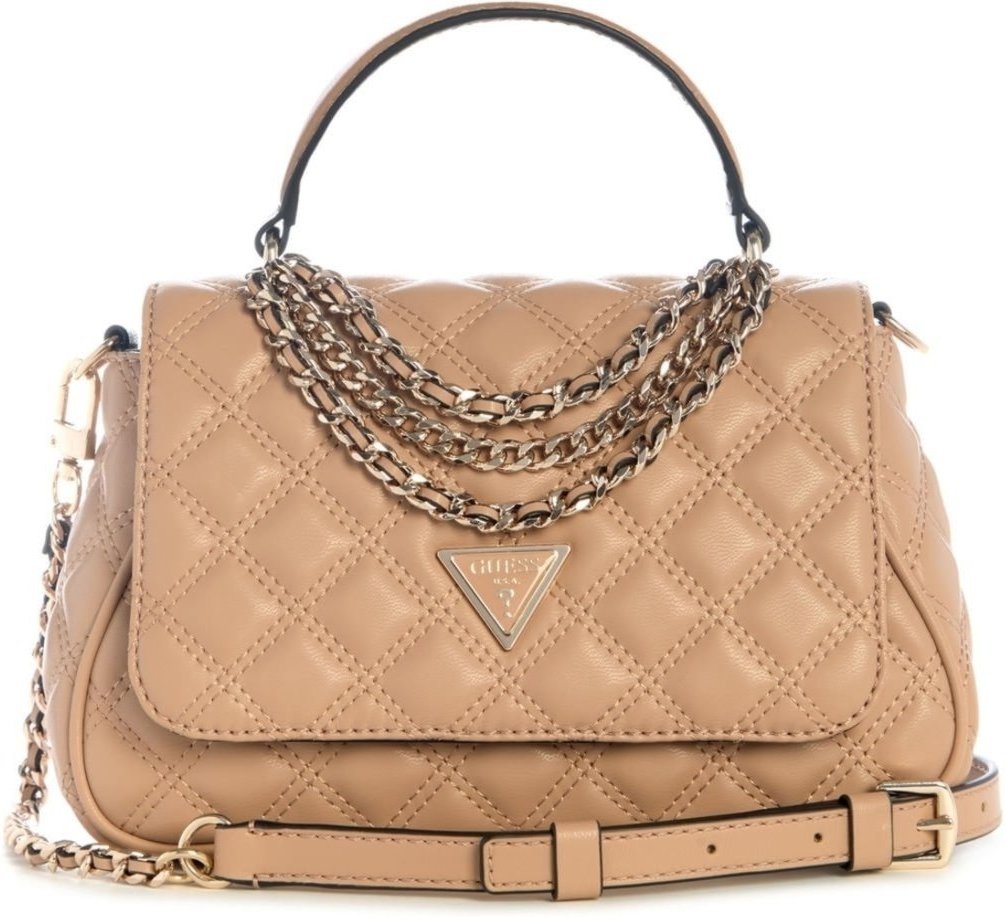 Bolsa Guess Giully Ii Top Handle Flap Bege