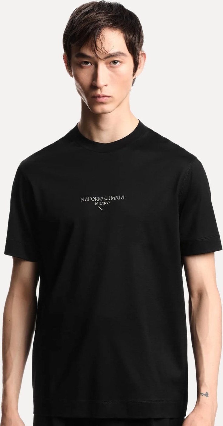 Imagem principal Camiseta Empório Armani Masculina Jersey Logo Chest Preta preto Emporio Armani preto