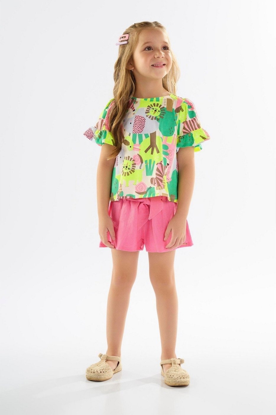 Imagem principal Infantil - Conjunto para Menina com Blusa e Short Up Baby Off-White off-white white Up Baby off-white white