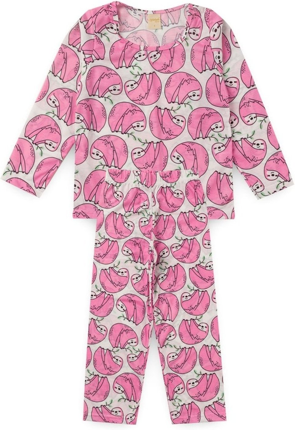 Imagem principal Pijama Molekada Menina Longo Preguiça rosa Molekada rosa