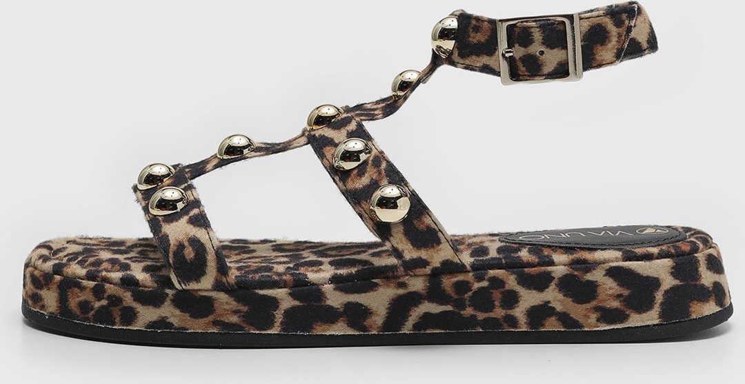 Sandália VIA UNO Animal Print Onça