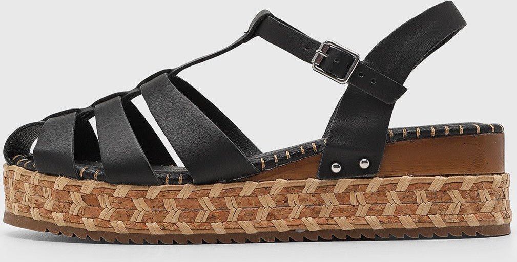 Imagem principal Sandália Feminina Bottero Plataforma Salto Médio Preta preto Bottero preto