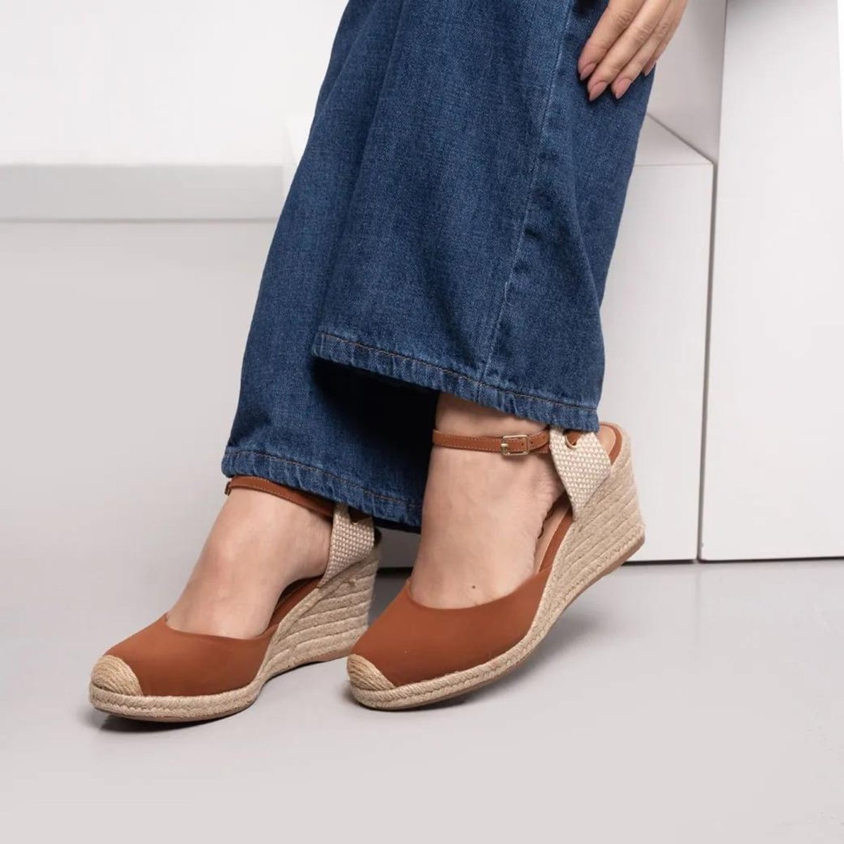 Sandália OSC Anabela Amarração Feminina