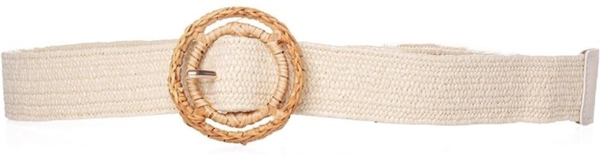 Cinto Elástico Feminino Pixolé Off White Incolor