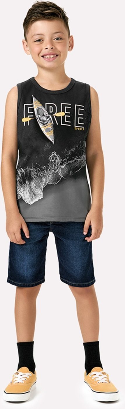 Imagem principal Infantil - Regata Menino Praia Kyly cinza Kyly cinza