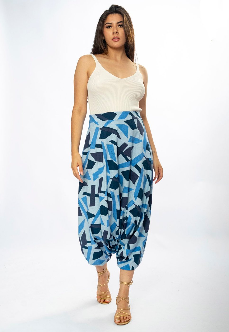 Calça Saruel Amazonia Vital Malha Caminhos de Azul