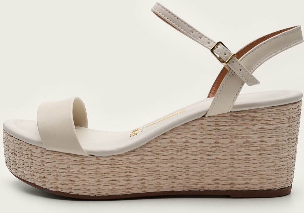 Sandália Anabela Vizzano Espadrilhe Off-White