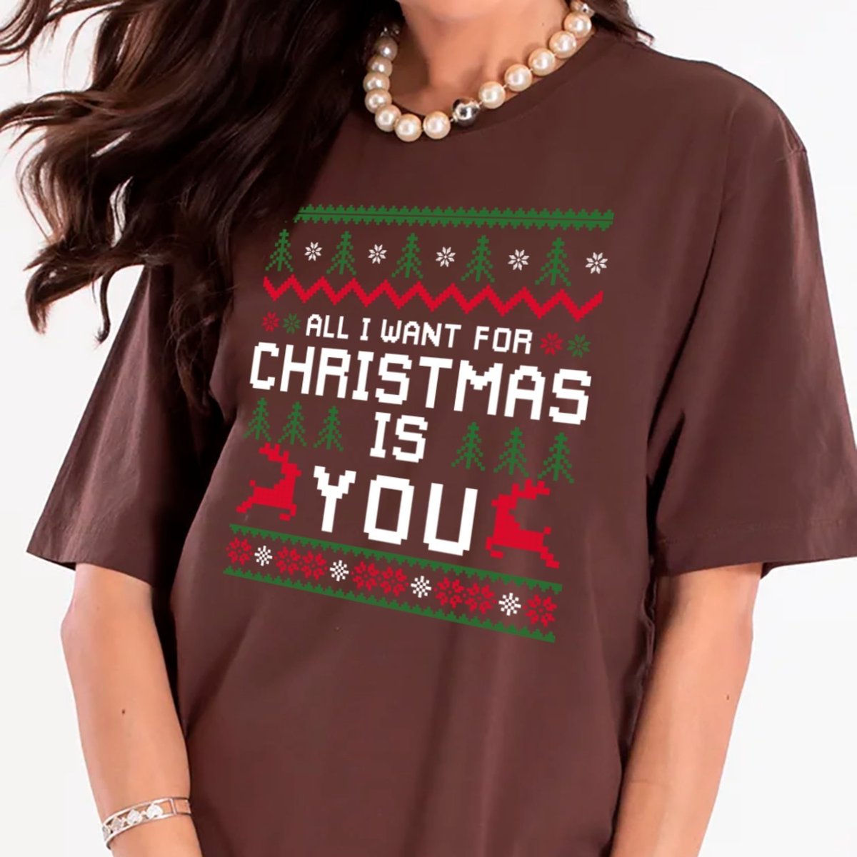 Imagem principal Camiseta Ousy Oversized Estampa Natalina All I Want For Christmas Unissex preto ousy preto