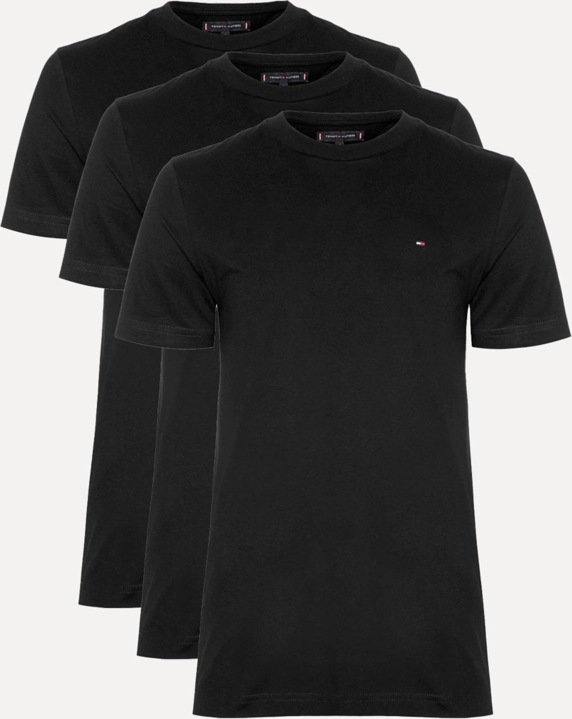 Imagem principal Kit Camisetas Tommy Hilfiger Masculina Essential Preta 3UN preto Tommy Hilfiger preto