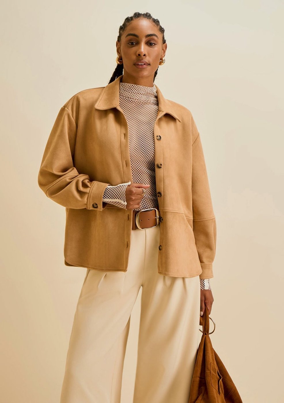 Imagem principal Blusa Morena Rosa Ajustada Gola Alta Manga Longa Padrão Off Off-white off-white rosa Morena Rosa off-white rosa