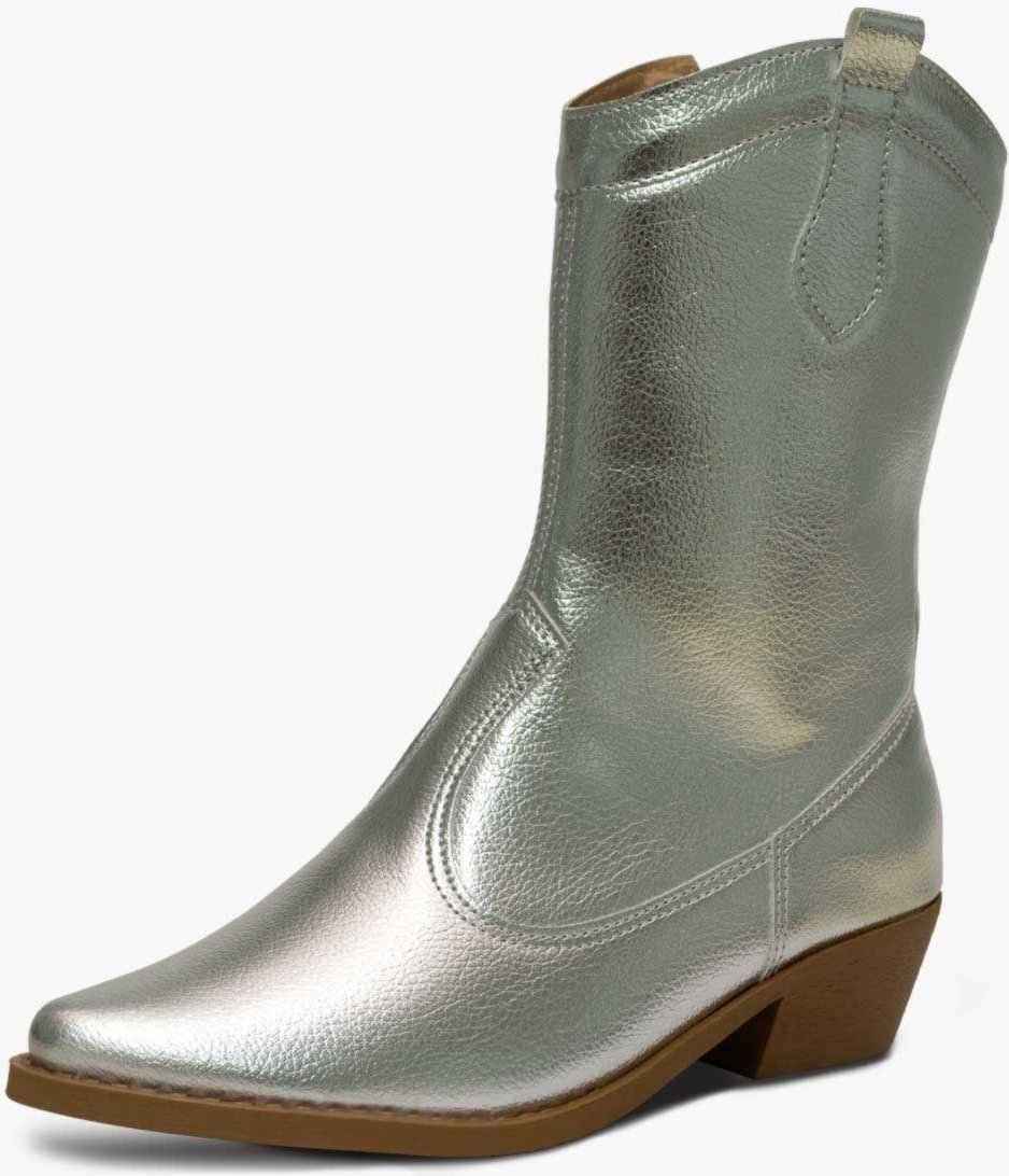 Imagem principal Infantil - Bota Texana Feminina Pópidi Menina Bico Fino Saltinho prata Pópidí prata