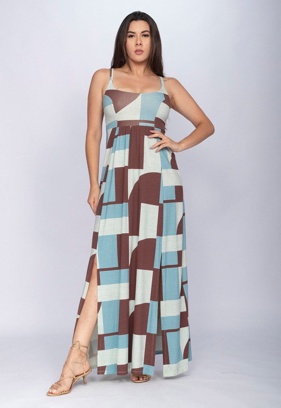 Vestido CabanaFree Longo Jambo Malha Aberturas Santa Rosa do Tocantins