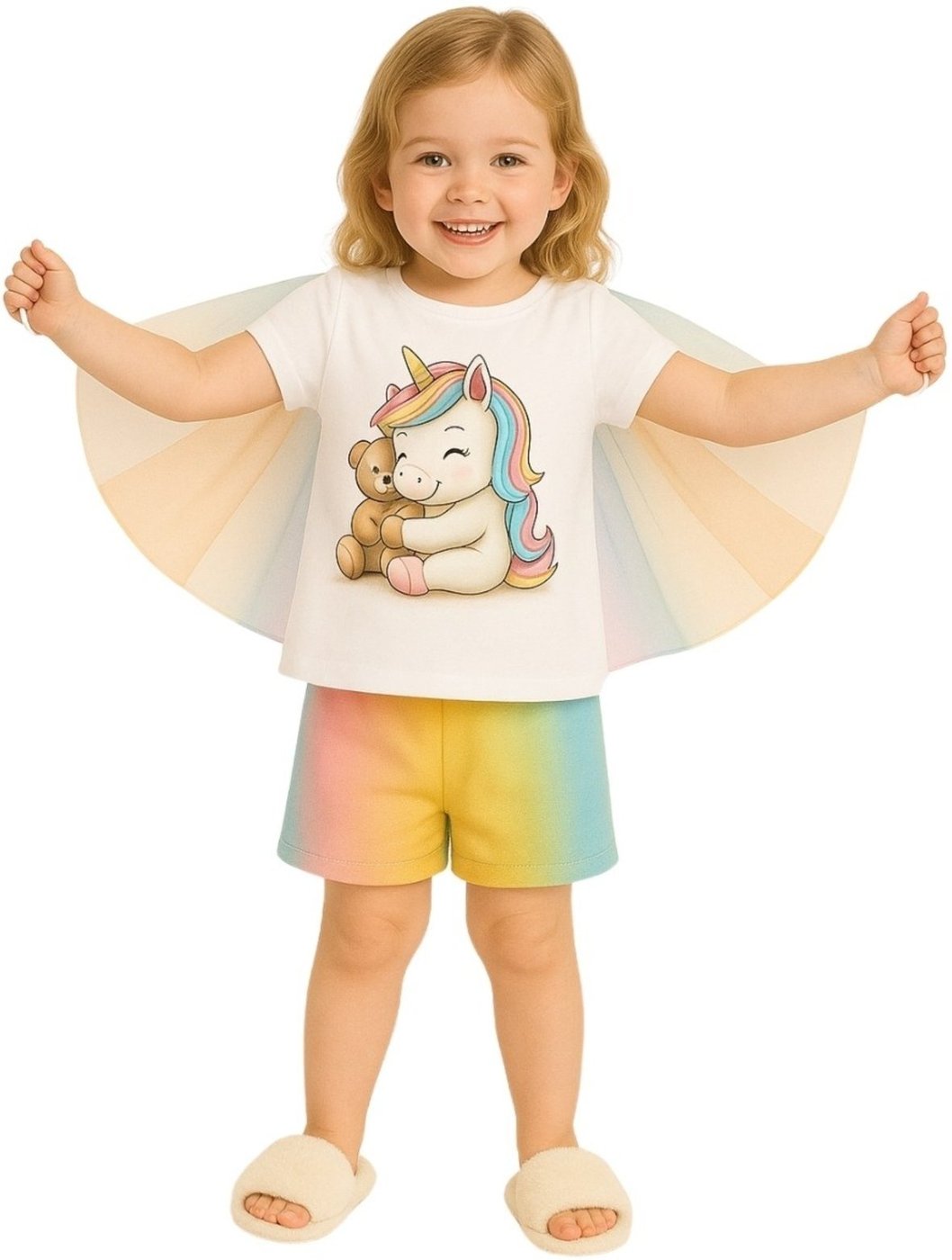 Pijama 2pçs Manga Curta Kyly Unicórnio