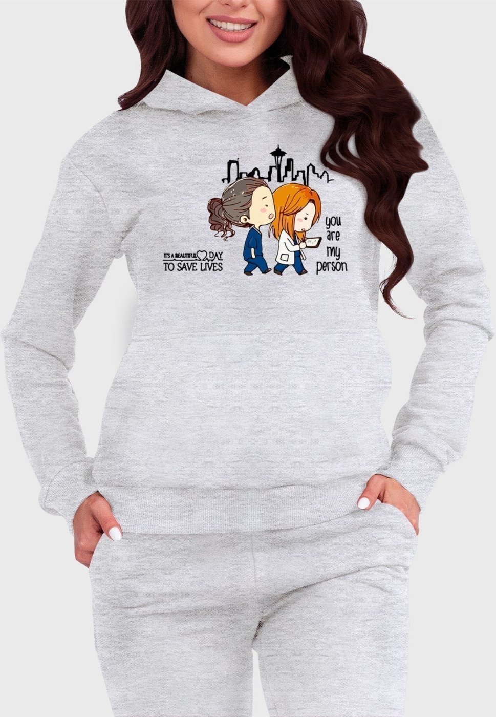 Imagem principal Blusa de Frio Moletom Canguru Flanelado Benellys Meninas Medicina Claro cinza Benellys cinza