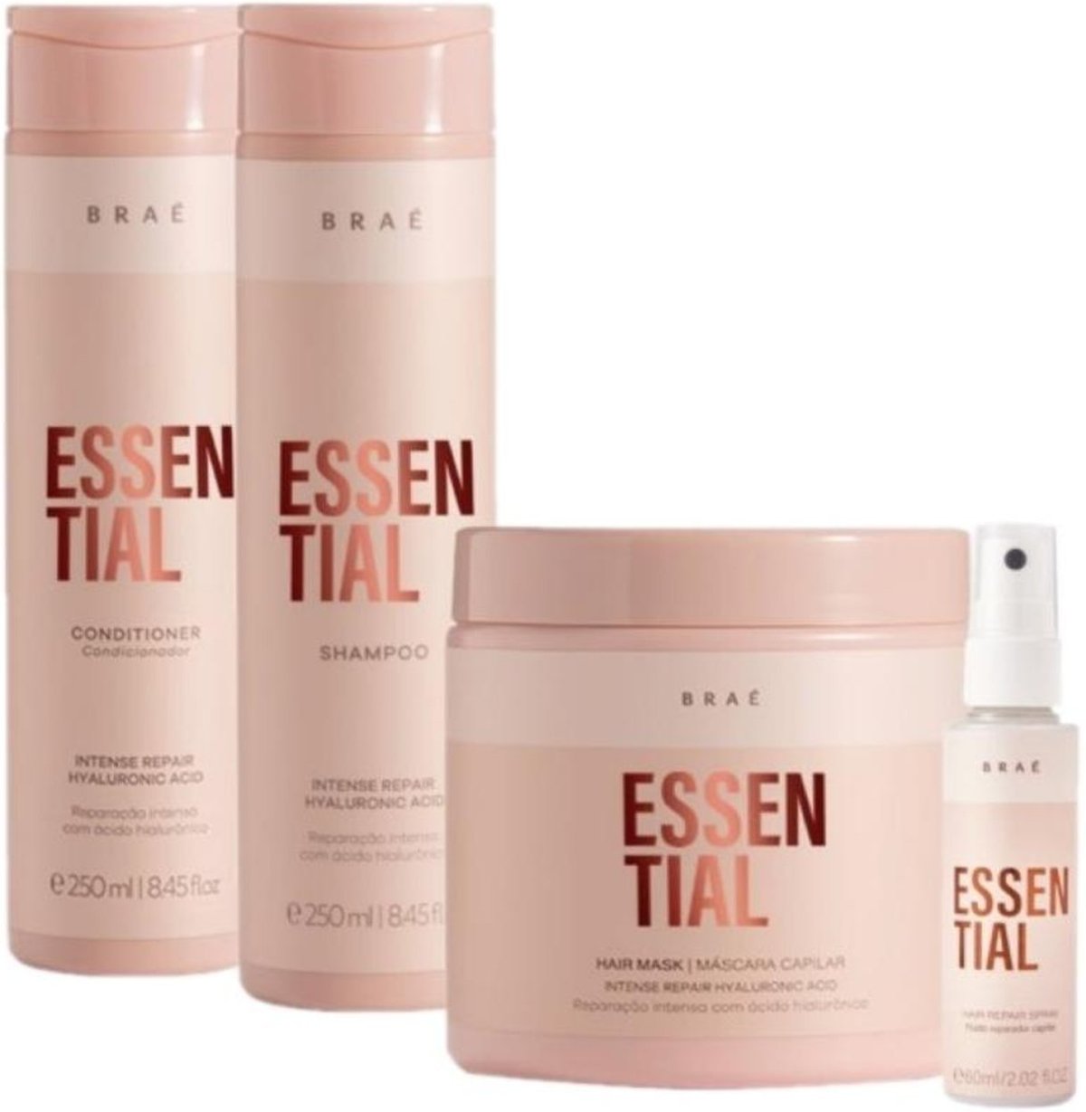 Imagem principal Kit Braé Essential Máscara e Mini Leave-in (4 produtos) multicolorido BRAÉ multicolorido