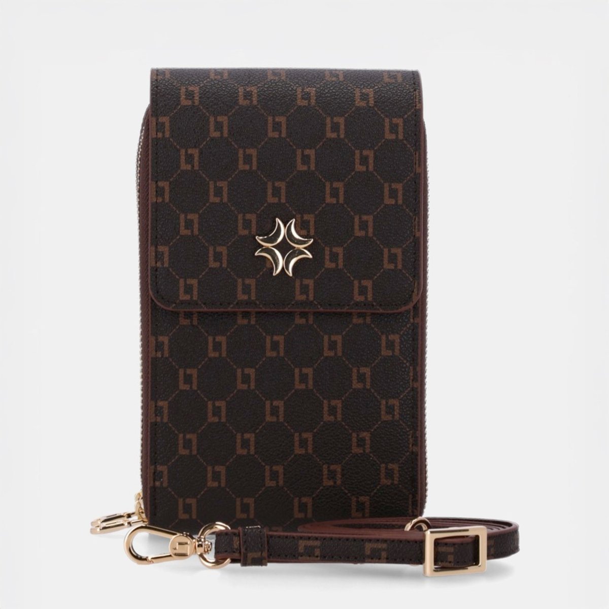 Bolsa Mini Bag Pequena Monograma Mocca - 42000004 Luz Da Lua Marrom