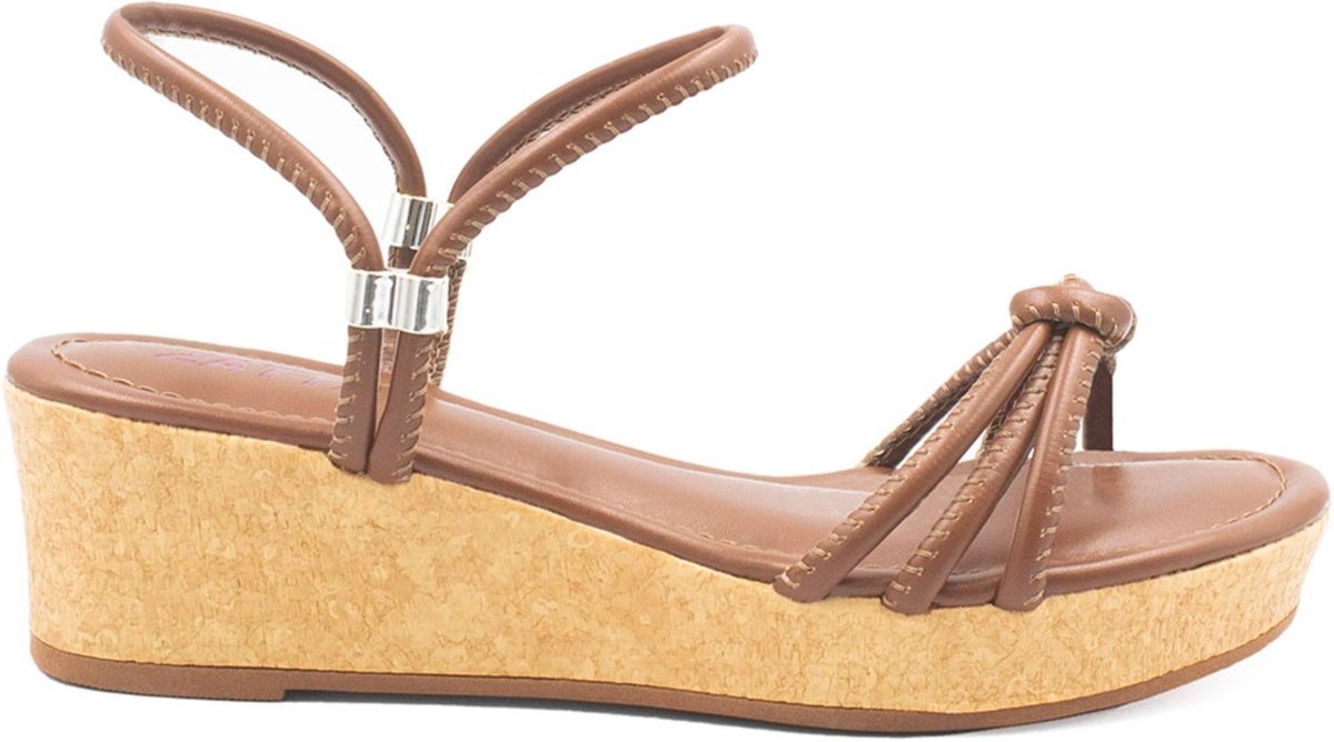 Sandália Zatta Anabela Nó Mirtes Caramelo