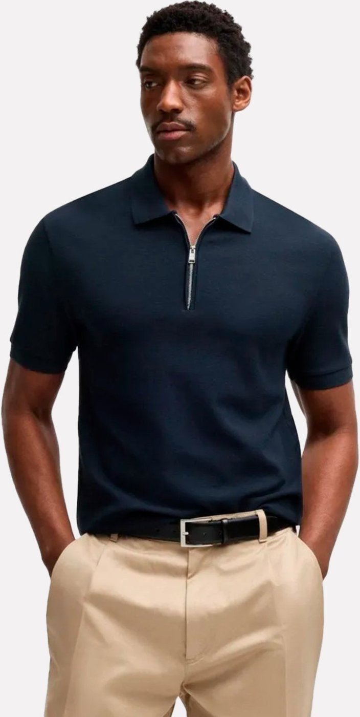 Imagem principal Polo Hugo Boss Masculina Regular H-Paras 57 azul marinho Hugo Boss azul marinho