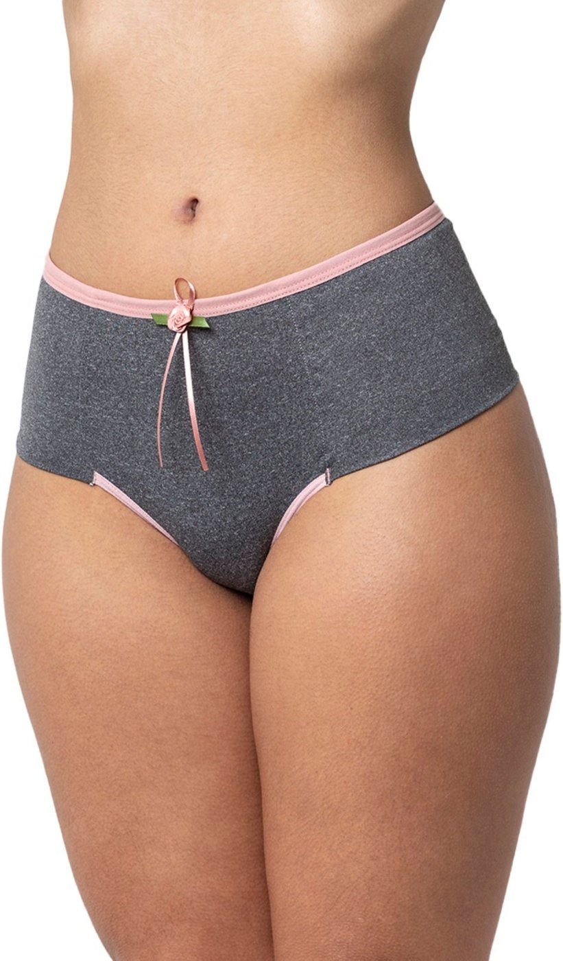 Imagem principal Calcinha Gabi Lingerie de Algodão Mescla Calça Modelagem Cintura Alta perfeita para o seu corpo Rose rosa rose Gabi Lingerie rosa rose