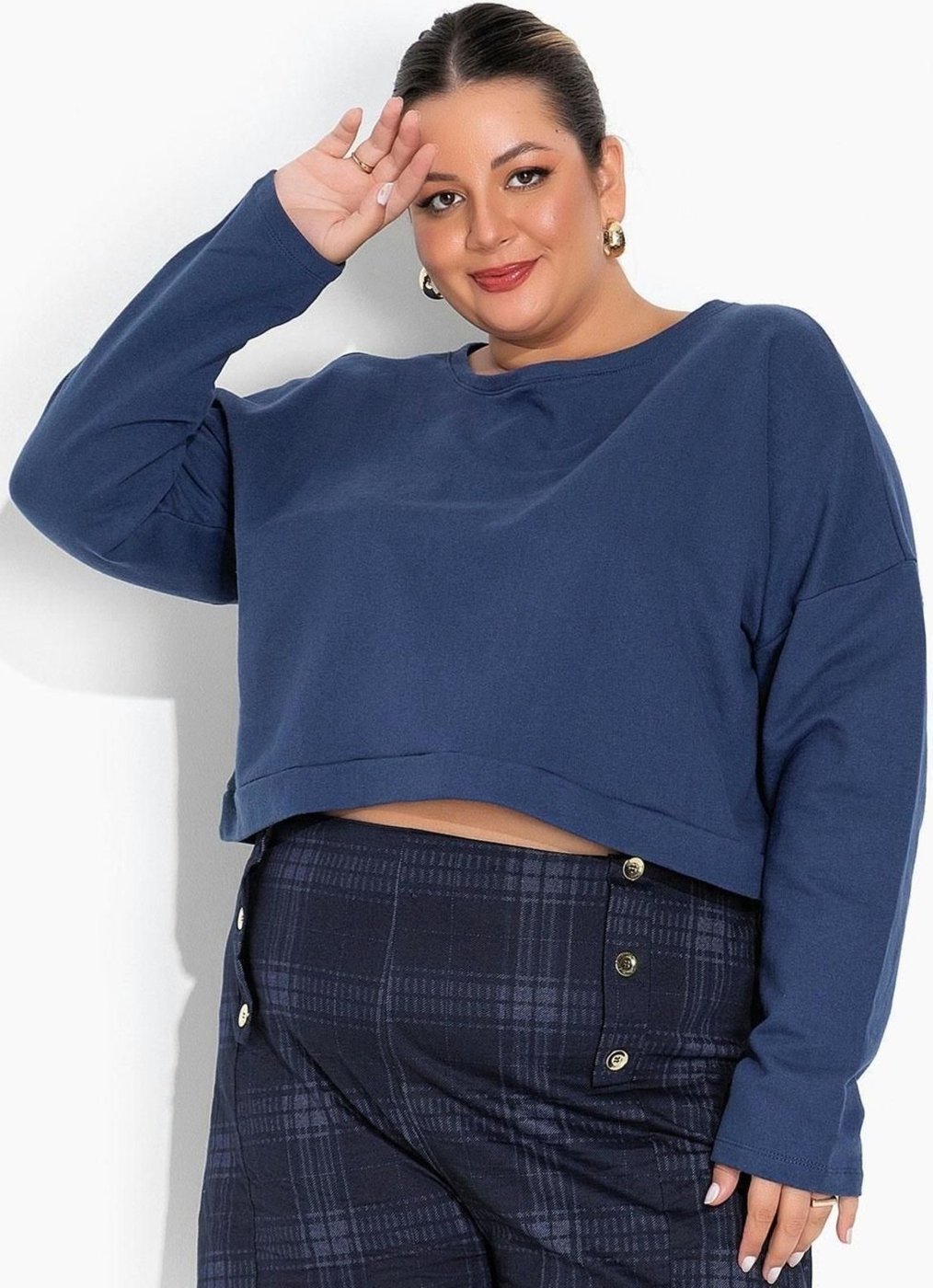 Imagem principal Casaco Plus Size Marinho Marguerite azul Marguerite azul