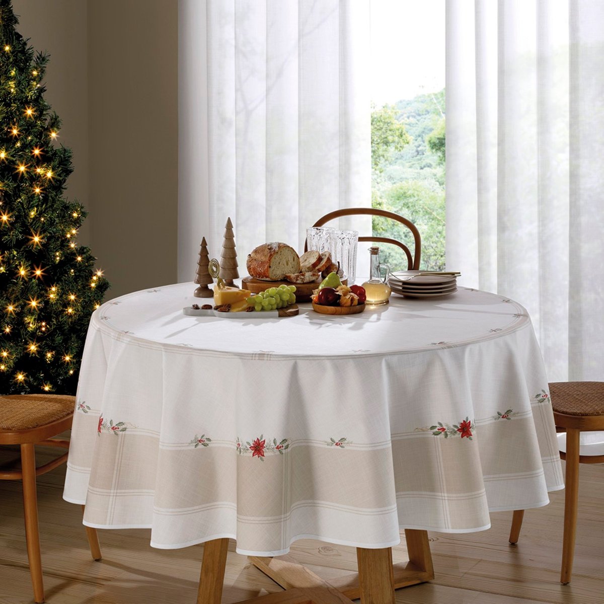 Toalha Mesa 8 Lugares Impermeavel Dohler Natal 124