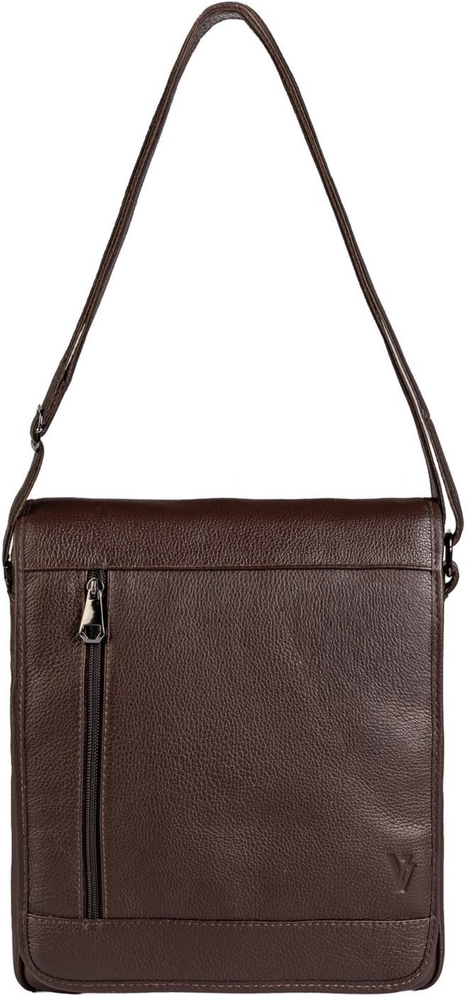 Imagem principal Bolsa carteiro masculina em couro floater Benício Vira Vento café Vira Vento café