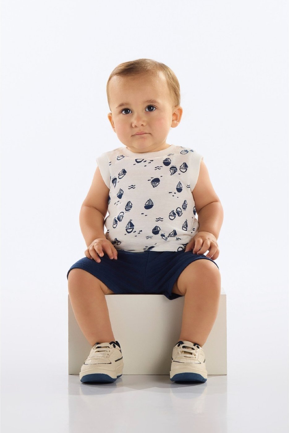 Imagem principal Infantil - Conjunto Regata e Bermuda Quimby bege Quimby bege