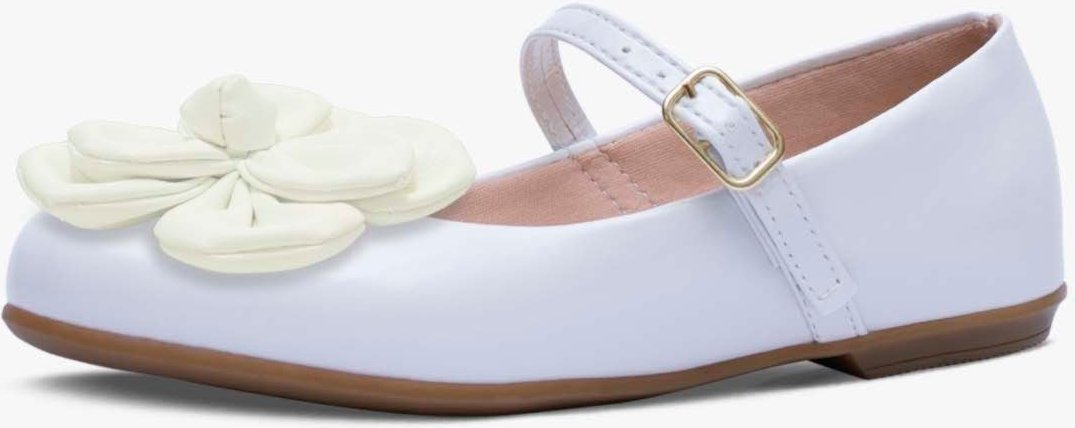 Imagem principal Infantil - Sapatilha Feminina Rasteira Pópidi Petala Flor branco Pópidí branco