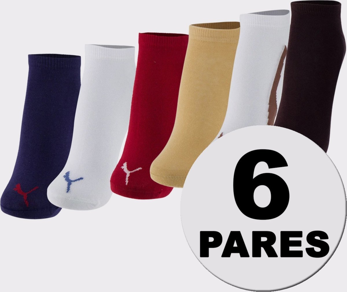 Kit Meia Puma Sapatilha 6 Pares Sortidas