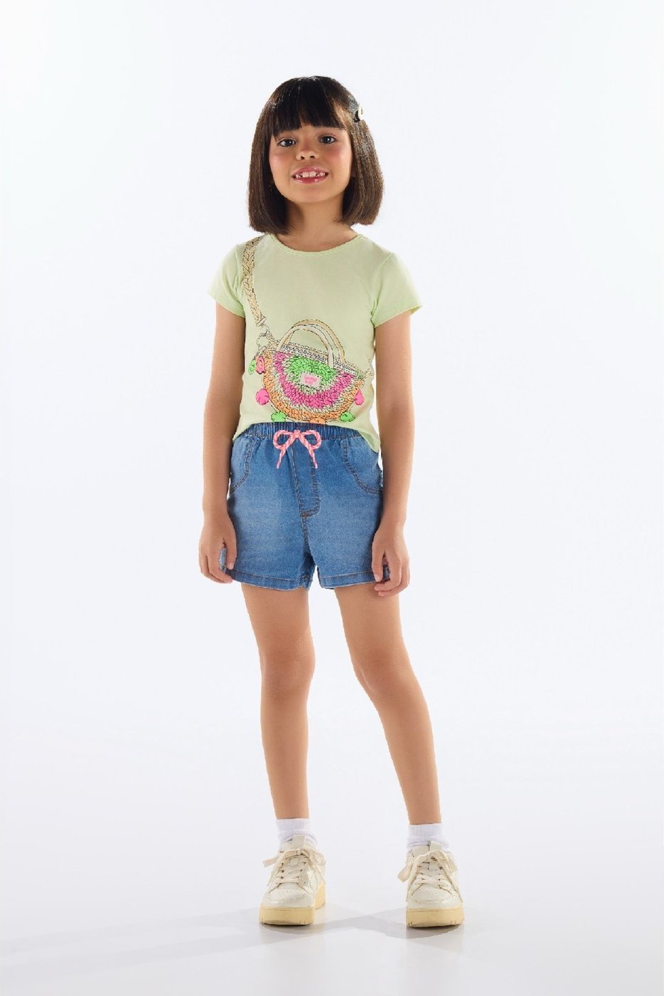 Imagem principal Infantil - Blusa em Cotton com Strass Quimby bege Quimby bege