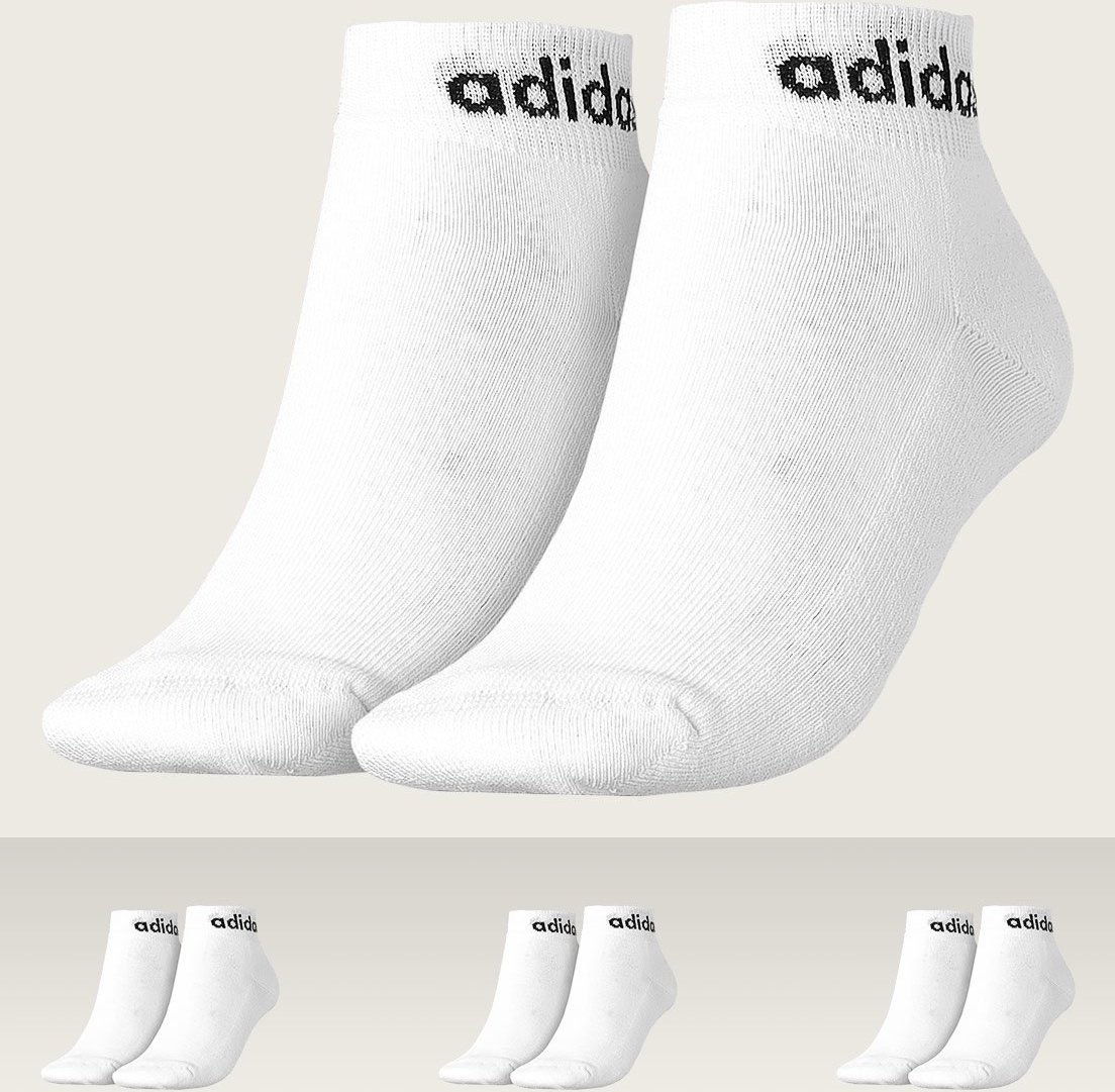 Kit 3pçs Meia adidas Performance Cano Médio Logo