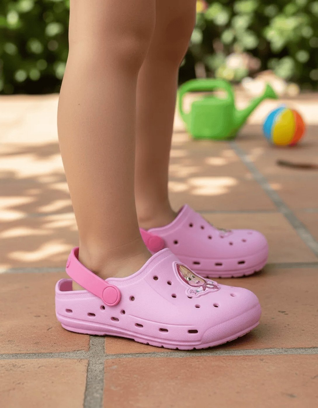 Imagem principal Infantil - Sandália Babuche Menina Pé com Pé Personagem Animado Masha Papete Leve Macia rosa Pé com pé rosa