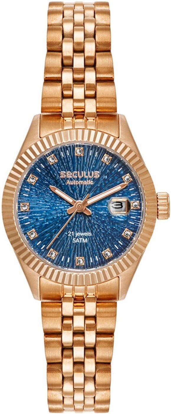 Imagem principal Relógio Feminino Seculus Automático Visor Azul rosa azul Seculus rosa azul