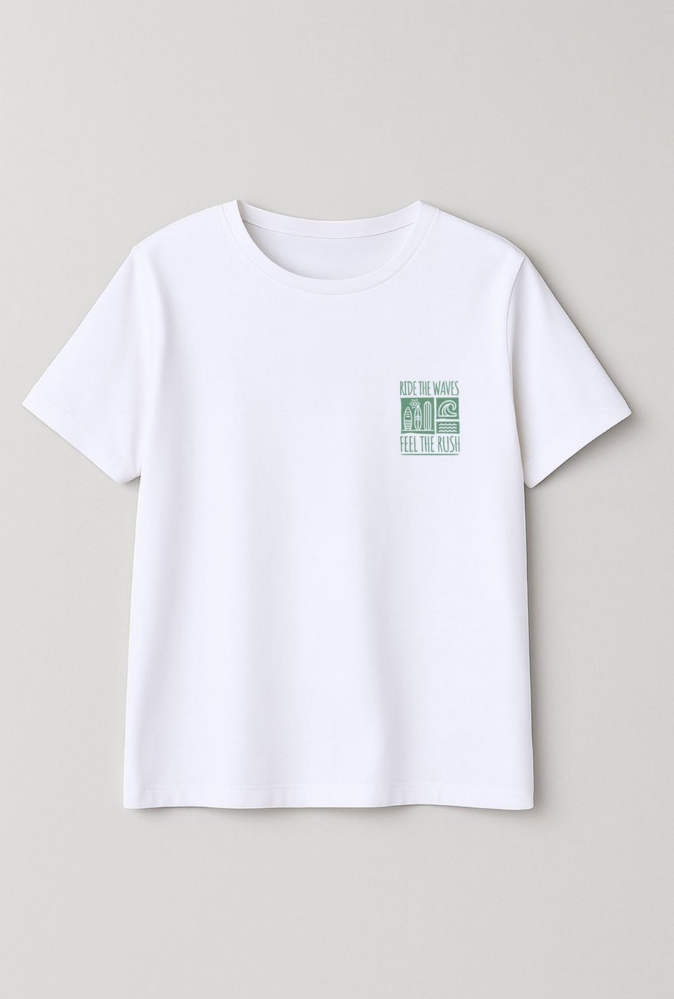 Imagem principal Infantil - Camiseta T-shirt Algodão Estampada Ride the Waves 3 ao 14 - Look Look Infantil branco Look Infantil branco