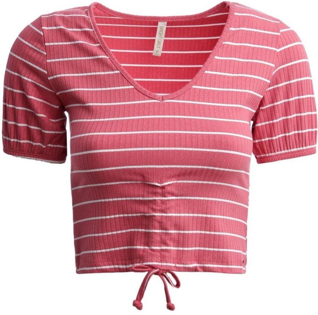 Imagem principal Blusa Cropped Canelada Feminina BRANCO Bright Girl'S rosa Bright Girl'S rosa