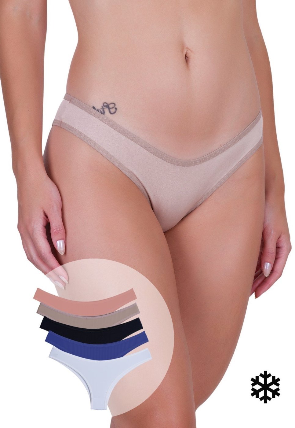 Imagem principal Kit 5 Calcinhas Femininas Microfibra Carinhosa Básica Conforto Diário Concept Lingerie multicolorido Concept Lingerie multicolorido