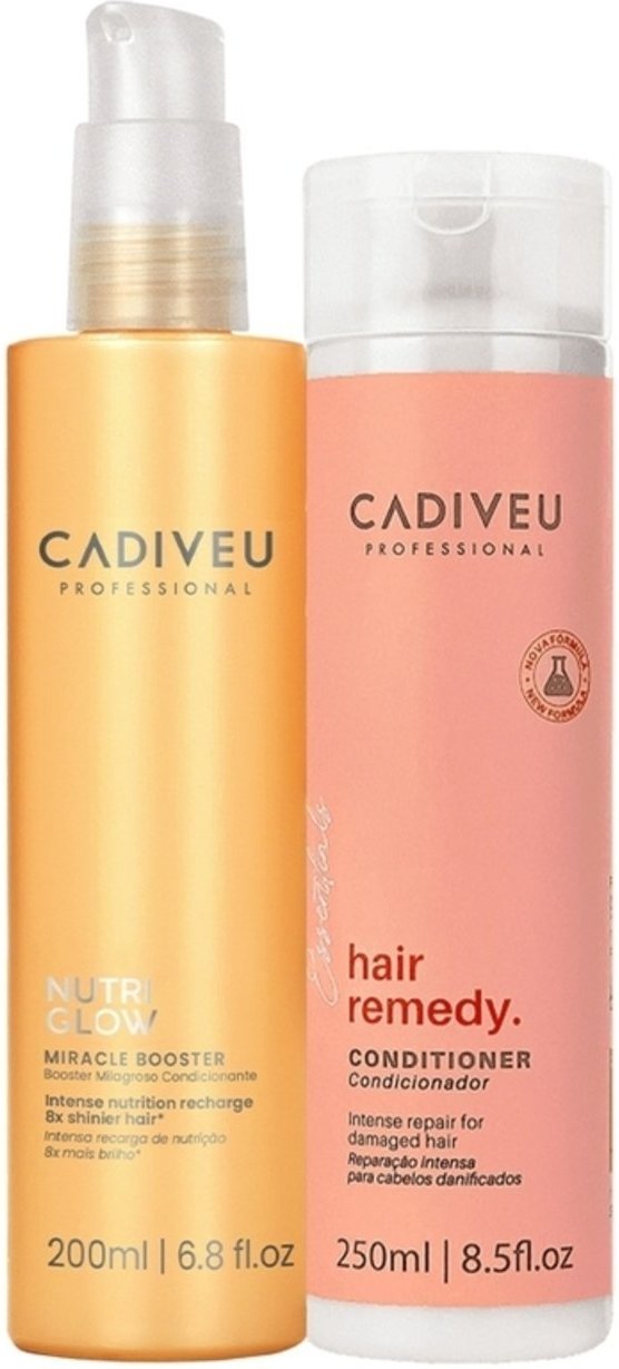 Imagem principal Kit Cadiveu Essentials Hair Remedy Shampoo e Nutri Glow Booster (2 produtos) Cadiveu Professional multicolorido Cadiveu Professional multicolorido