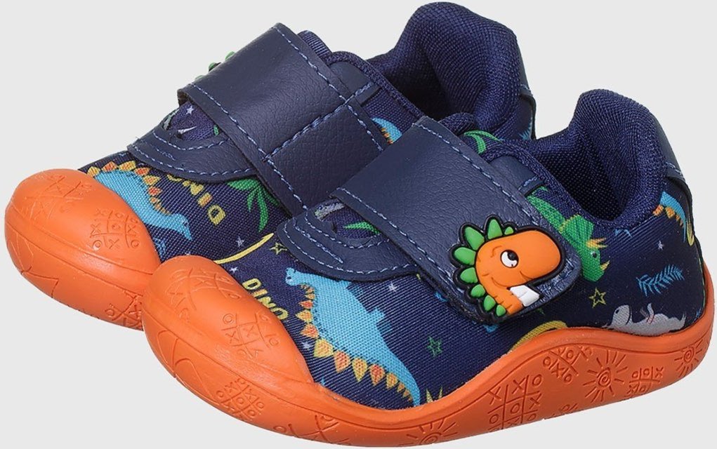 Imagem principal Infantil - Tênis Meia Menino Antiderrapante Dinossauro Marinho Laranja tep Kidstep azul marinho/pink Kidstep azul marinho/pink