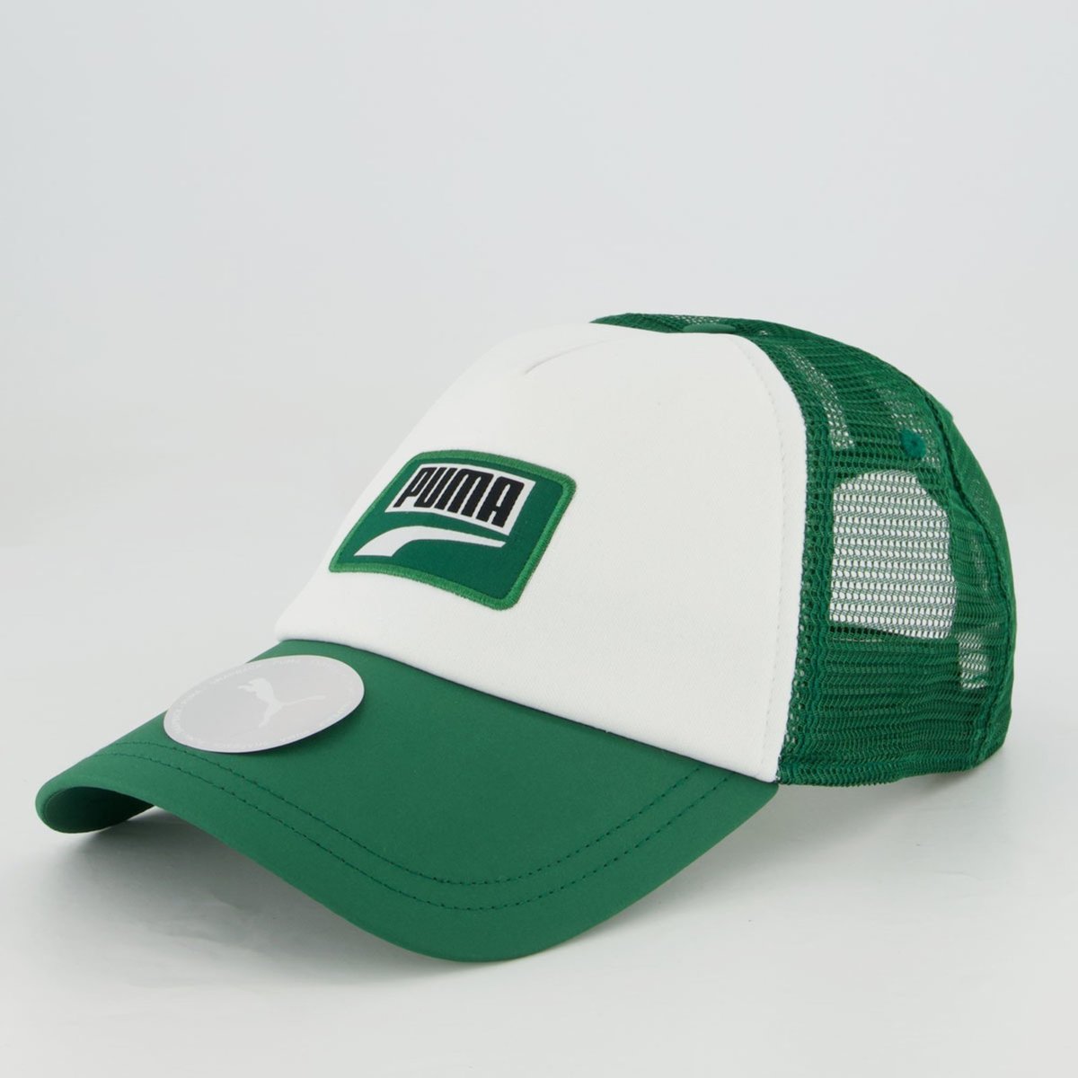 Boné Puma Trucker Verde e Branco
