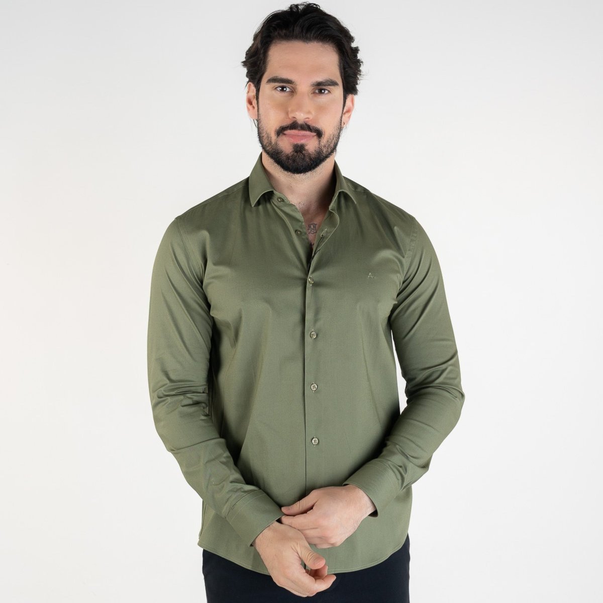 Imagem principal Camisa Aramis Icon Custom Slim Fit Musgo verde Aramis verde